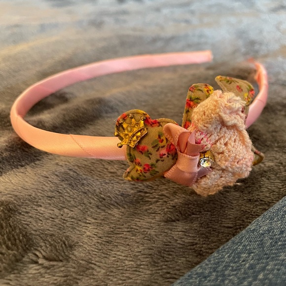 Cutest dusty pink/peach color dress 3D flowers in size 18M plus a NWOT headband - Picture 8 of 8